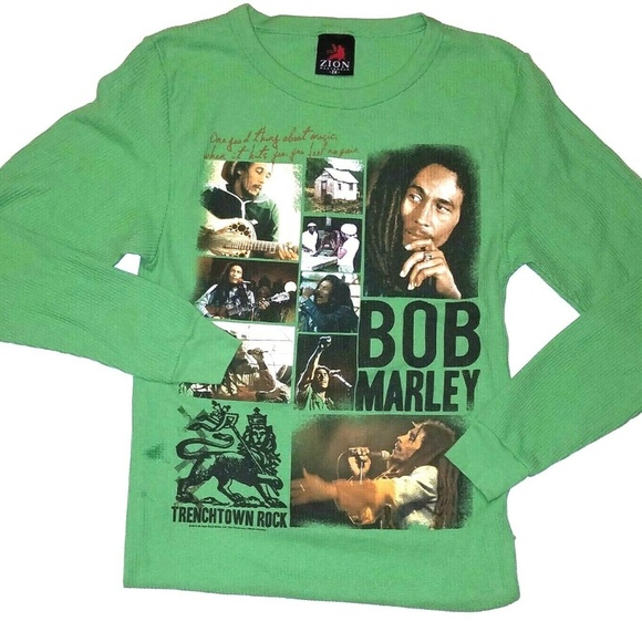 Zion Rootswear Other - Bob Marley Zion Green Thermal Long Sleeve Shirt Zion Rootswear Other - Bob Marley Zion Green Thermal Long Sleeve Shirt